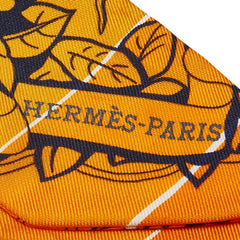エルメス ツイリー JUNGLE LOVE ジャングルラブ スカーフ オレンジ マルチカラー シルク レディース HERMES 【中古】