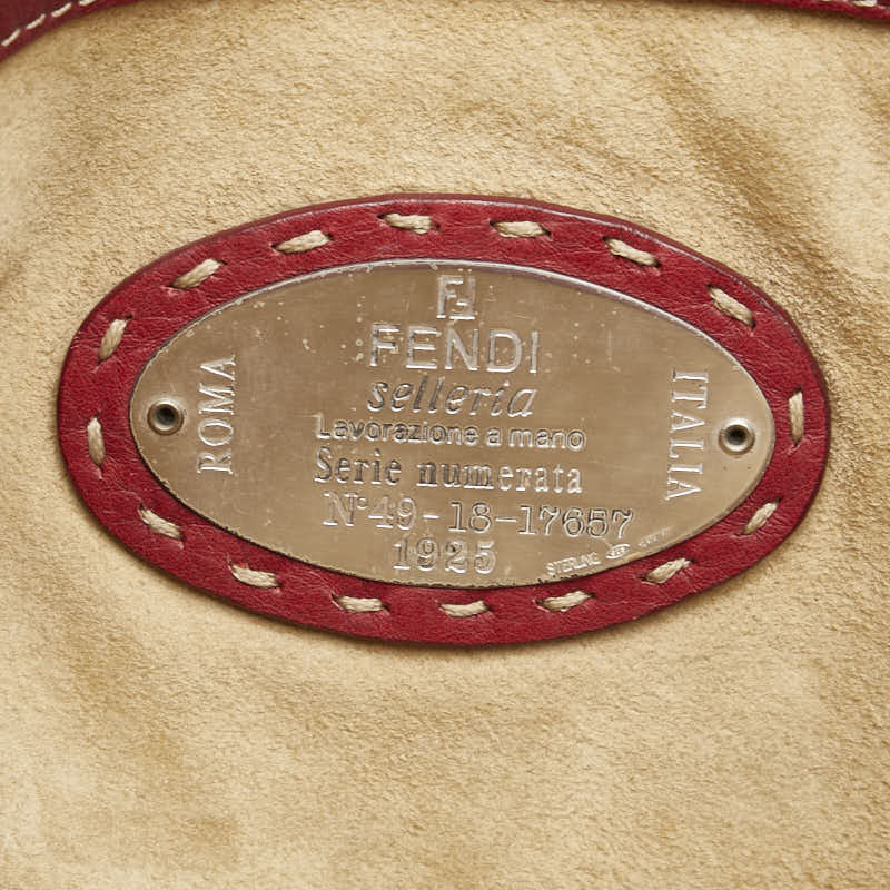 フェンディ セレリア ハンドバッグ レッド レザー レディース FENDI 【中古】