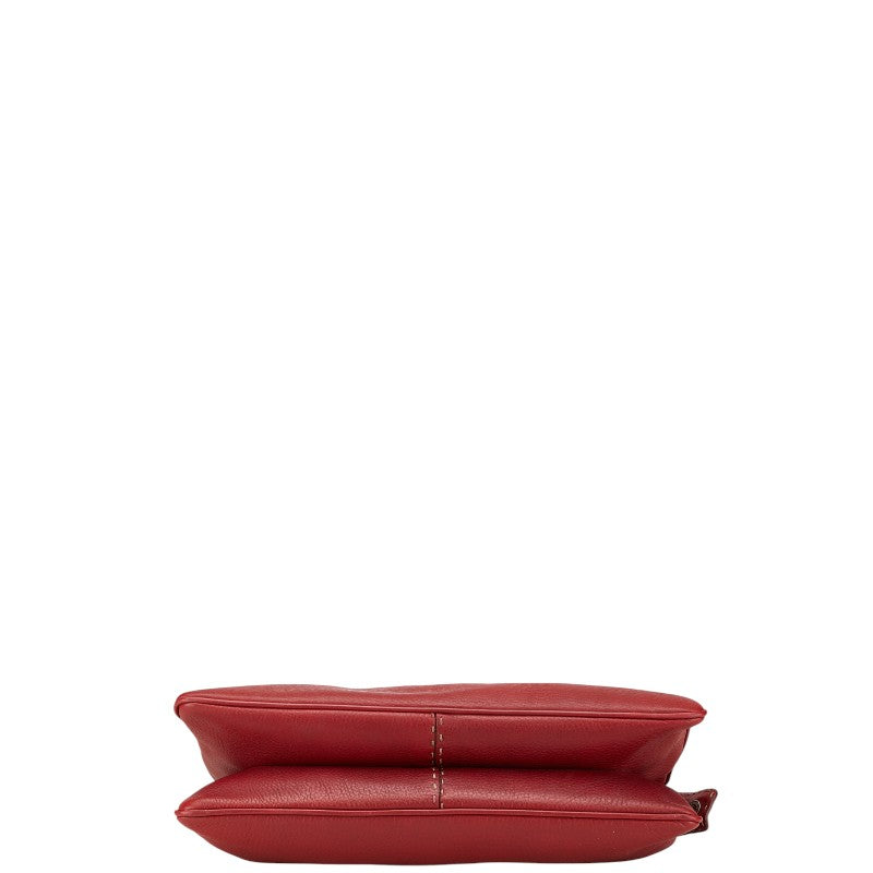 フェンディ セレリア ハンドバッグ レッド レザー レディース FENDI 【中古】