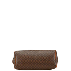 セリーヌ マカダム ボストンバッグ トラベルバッグ ブラウン PVC レザー レディース CELINE 【中古】