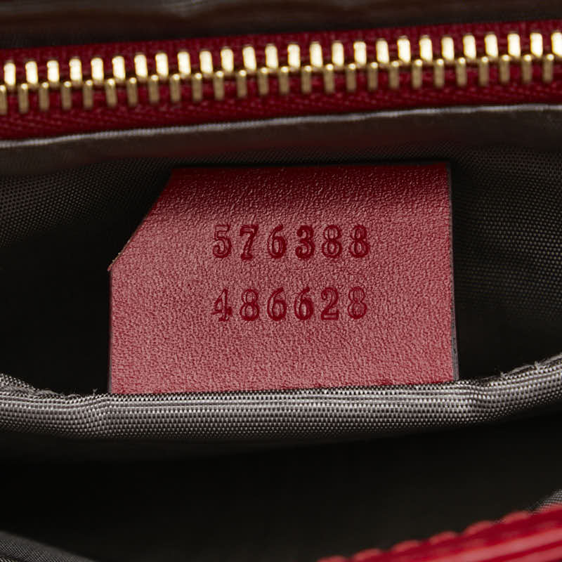グッチ ズゥミ ショルダーバッグ 576388 レッド レザー レディース GUCCI 【中古】