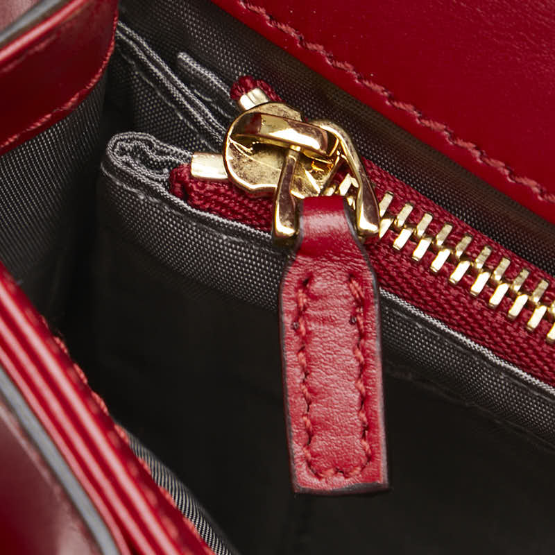 グッチ ズゥミ ショルダーバッグ 576388 レッド レザー レディース GUCCI 【中古】