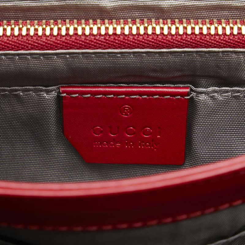 グッチ ズゥミ ショルダーバッグ 576388 レッド レザー レディース GUCCI 【中古】