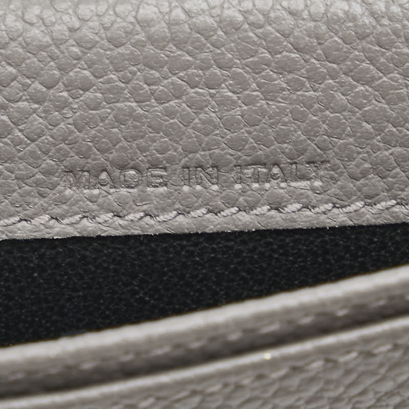 サンローラン カードケース パスケース 468994 グレー レザー レディース SAINT LAURENT 【中古】