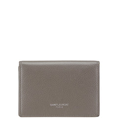 サンローラン カードケース パスケース 468994 グレー レザー レディース SAINT LAURENT 【中古】