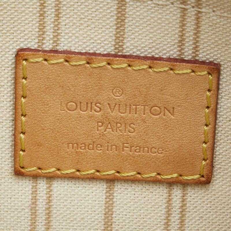 ルイ ヴィトン ダミエ アズール ネヴァーフルPM 付属品ポーチ ポーチ N51110 ホワイト PVC レザー レディース LOUIS VUITTON 【中古】