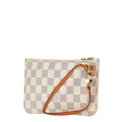 ルイ ヴィトン ダミエ アズール ネヴァーフルPM 付属品ポーチ ポーチ N51110 ホワイト PVC レザー レディース LOUIS VUITTON 【中古】