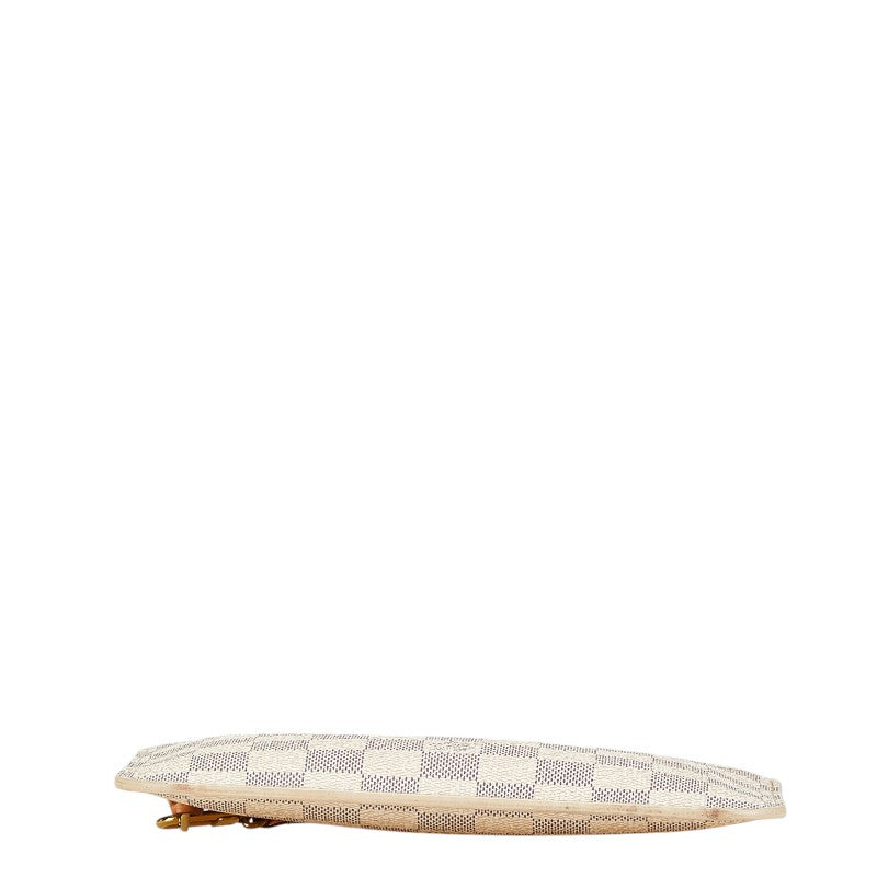 ルイ ヴィトン ダミエ アズール ネヴァーフルPM 付属品ポーチ ポーチ N51110 ホワイト PVC レザー レディース LOUIS VUITTON 【中古】