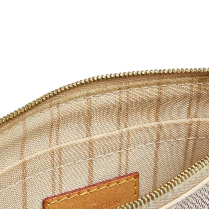 ルイ ヴィトン ダミエ アズール ネヴァーフルPM 付属品ポーチ ポーチ N51110 ホワイト PVC レザー レディース LOUIS VUITTON 【中古】
