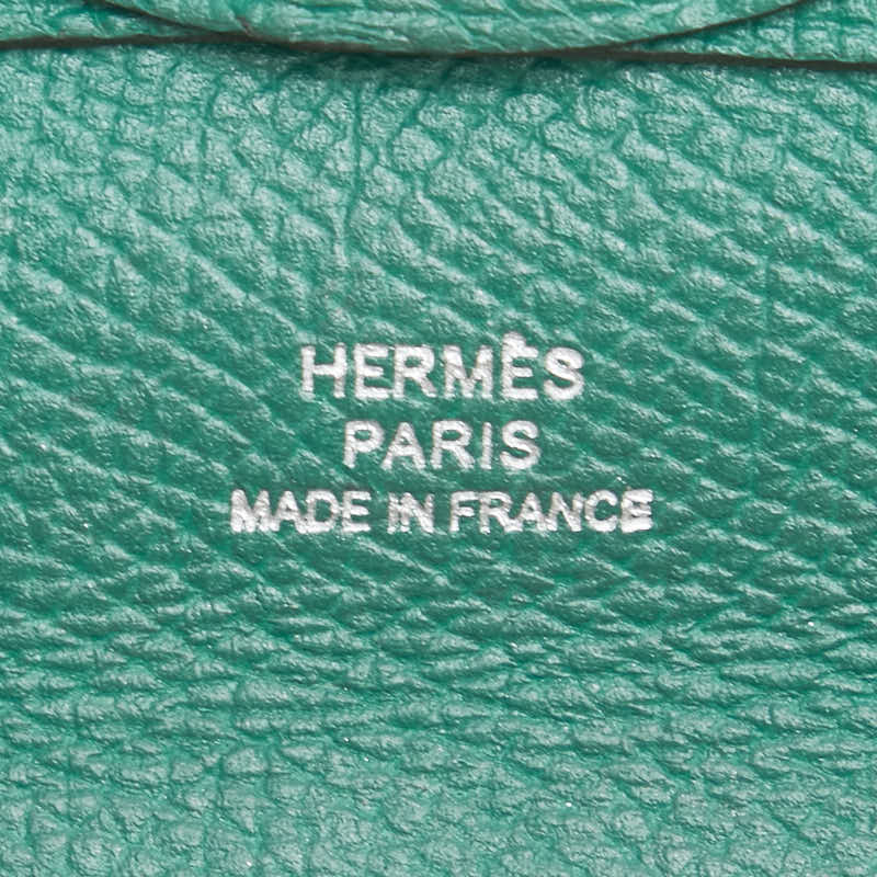 エルメス バスティア コインケース グリーン系 ヴォーエプソン レディース HERMES 【中古】