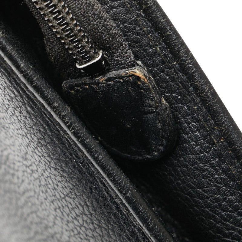 バーバリー ノバチェック シャドーホース クラッチバッグ ブラック レザー レディース BURBERRY 【中古】