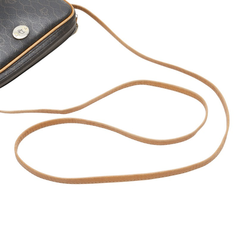 ディオール ロゴ 斜め掛け ショルダーバッグ ブラック ブラウン PVC レザー レディース Dior 【中古】