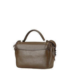 マックスマーラ フリンジ ハンドバッグ ショルダーバッグ ブラウン レザー レディース MAX MARA 【中古】