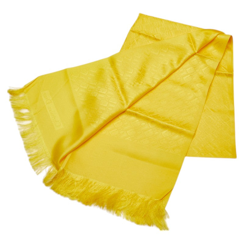 クリスチャンディオール トロッター ストール イエロー シルク レディース Christian Dior 【中古】