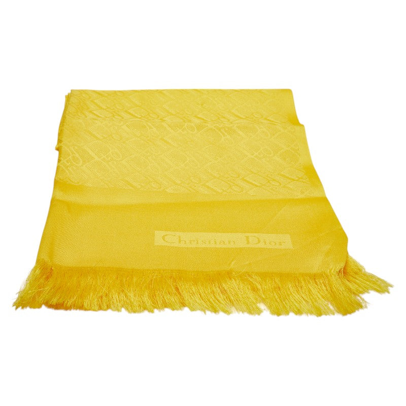 クリスチャンディオール トロッター ストール イエロー シルク レディース Christian Dior 【中古】