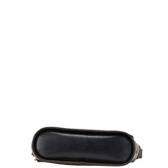 サンローラン YSL カットアウト ショルダーバッグ ブラック ブラウン レザー レディース SAINT LAURENT 【中古】