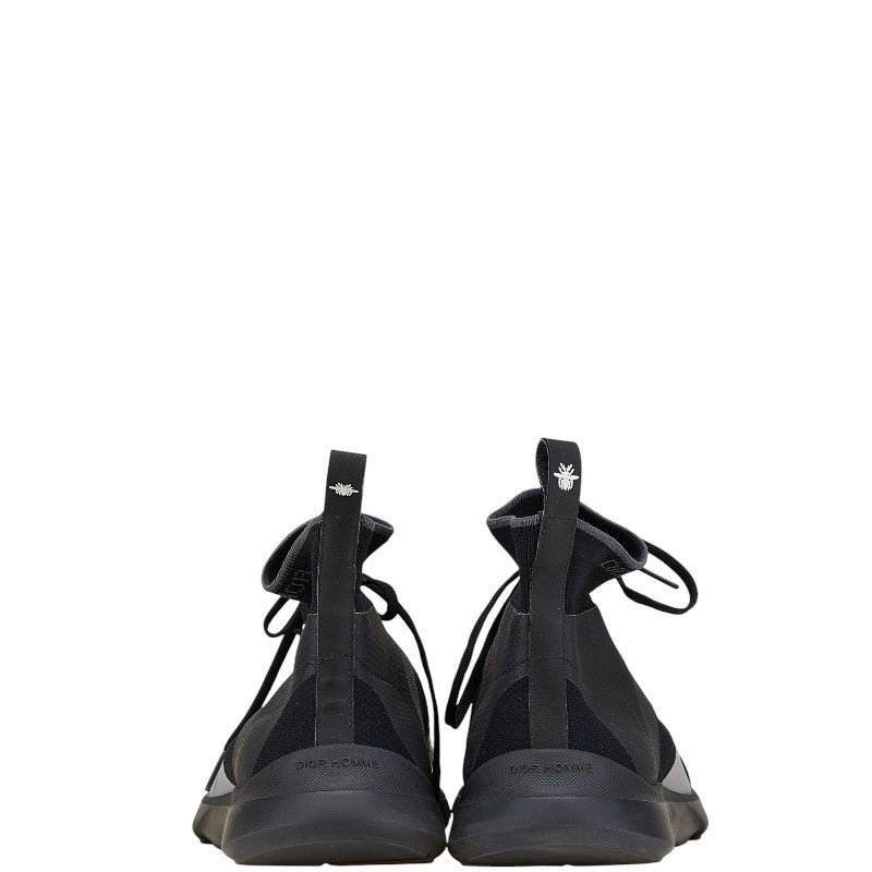 ディオール オム ロゴ レースアップ ハイカットスニーカー ソックススニーカー サイズ:43 19EDC ブラック ファブリック メンズ DIOR HOMME 【中古】