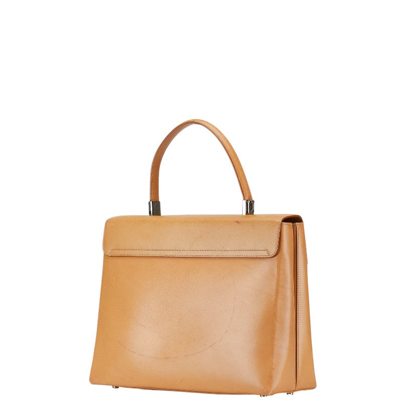 サルヴァトーレフェラガモ ガンチーニ ハンドバッグ ショルダーバッグ 2WAY ベージュ レザー レディース Salvatore Ferragamo 【中古】