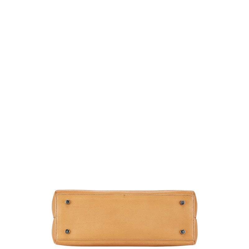サルヴァトーレフェラガモ ガンチーニ ハンドバッグ ショルダーバッグ 2WAY ベージュ レザー レディース Salvatore Ferragamo 【中古】