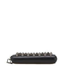 クリスチャンルブタン スタッズ ラウンドファスナー コインケース ブラック レザー レディース Christian Louboutin 【中古】