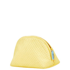 トリーバーチ ロゴ ポーチ コスメポーチ 小物入れ イエロー キャンバス レディース Tory Burch 【中古】