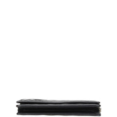 シャネル カンボンライン ココマーク チェーン ショルダーバッグ ウォレットチェーン ブラック ラムスキン エナメル レディース CHANEL 【中古】