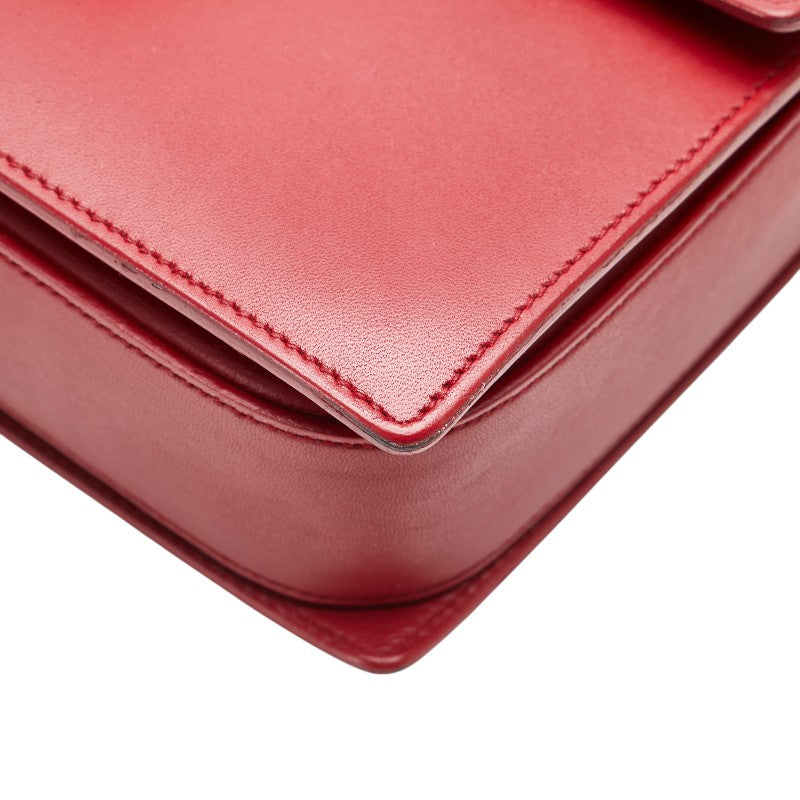 サンローラン 斜め掛け ショルダーバッグ 318025 レッド レザー レディース SAINT LAURENT 【中古】