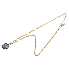 シャネル ココマーク ネックレス ゴールド ブラック メッキ フェイクパール レディース CHANEL 【中古】