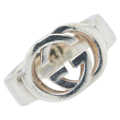 グッチ インターロッキングG リング 指輪 #9 SV925 シルバー レディース GUCCI 【中古】