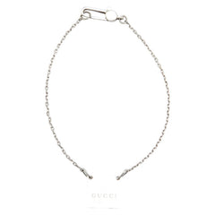 グッチ ロゴ スクエア プレート ブレスレット #18 SV925 シルバー レディース GUCCI 【中古】
