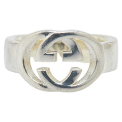 グッチ インターロッキングG リング 指輪 #7 SV925 シルバー レディース GUCCI 【中古】