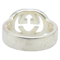 グッチ インターロッキングG リング 指輪 #7 SV925 シルバー レディース GUCCI 【中古】