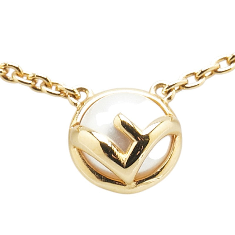 フェンディ Fロゴ ネックレス ゴールド メッキ フェイクパール レディース FENDI 【中古】