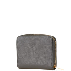 セリーヌ ラウンドファスナー コインケース 小銭入れ グレー レザー レディース CELINE 【中古】