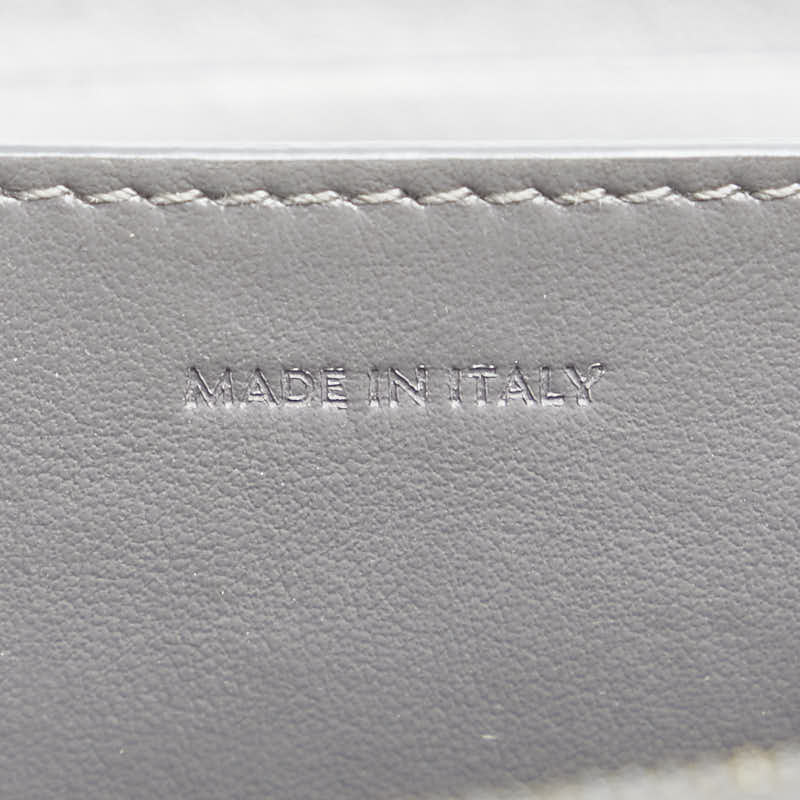 セリーヌ ラウンドファスナー コインケース 小銭入れ グレー レザー レディース CELINE 【中古】