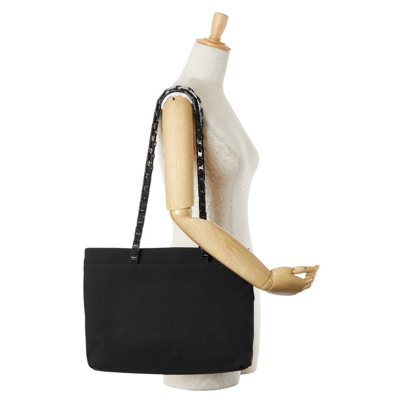 サルヴァトーレフェラガモ ヴァラ ハンドバッグ ショルダーバッグ ブラック ナイロン キャンバス レディース Salvatore Ferragamo 【中古】