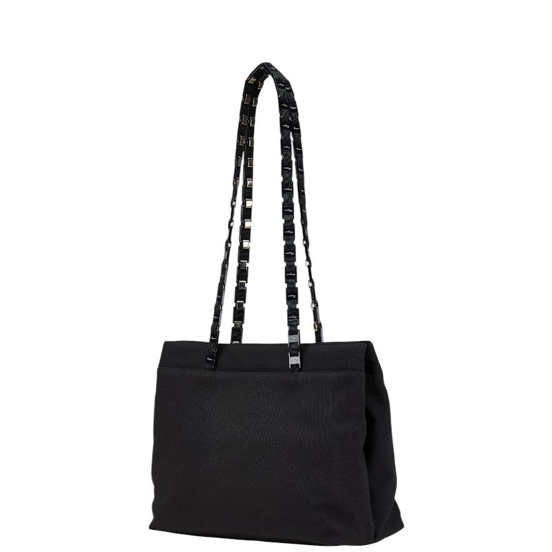 サルヴァトーレフェラガモ ヴァラ ハンドバッグ ショルダーバッグ ブラック ナイロン キャンバス レディース Salvatore Ferragamo 【中古】