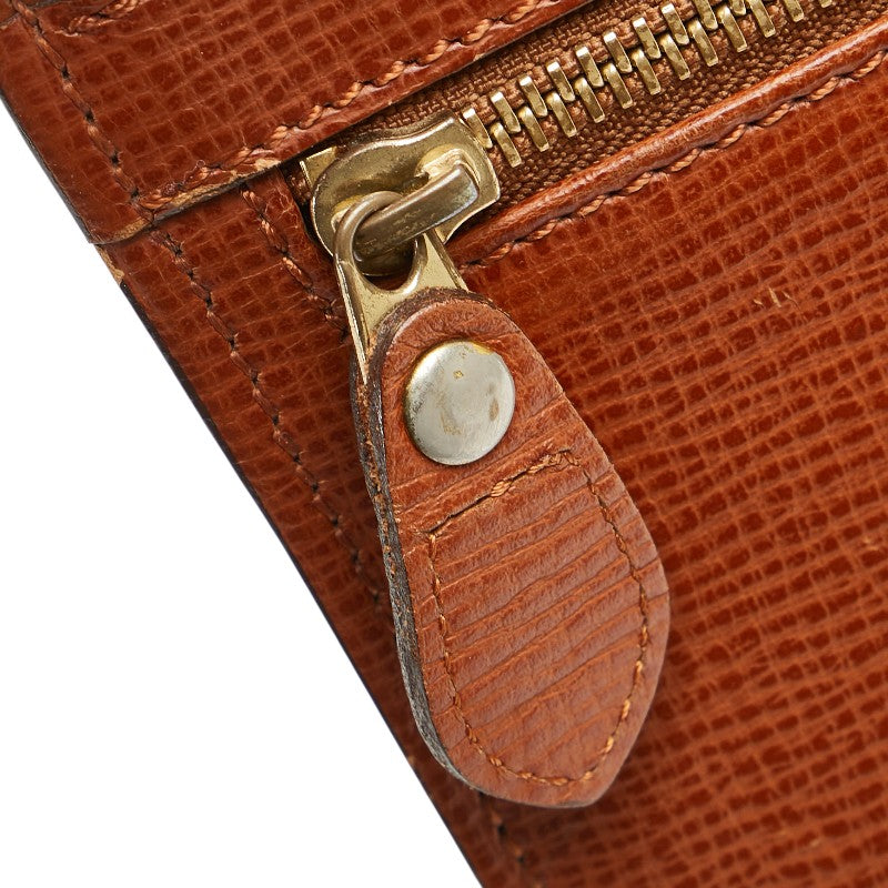 バーバリー ノバチェック セカンドバッグ ブラウン レザー レディース BURBERRY 【中古】