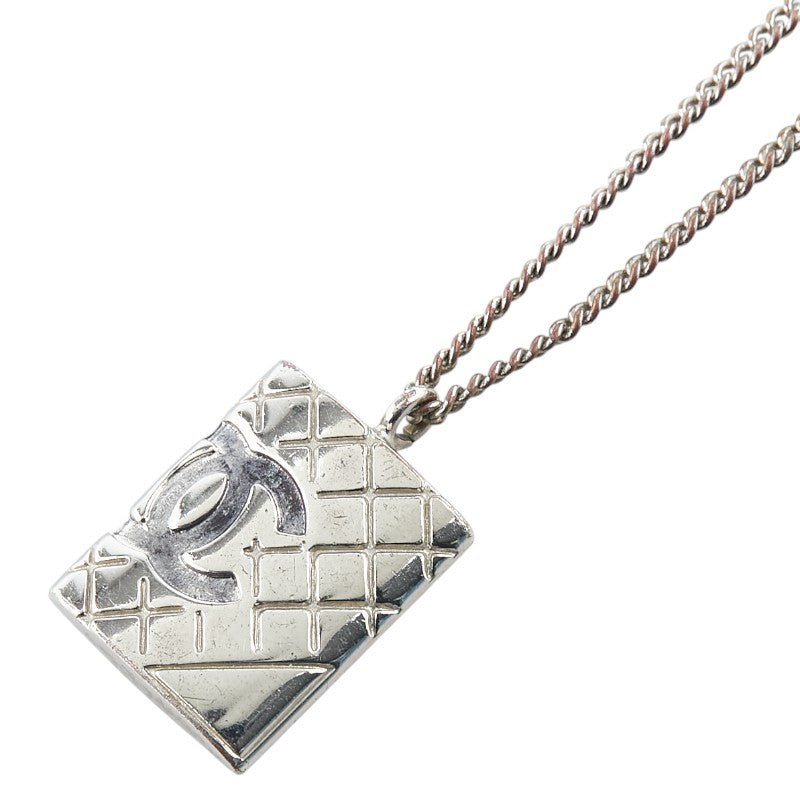 シャネル マトラッセ ココマーク カンボン ペンダントネックレス シルバー メタル レディース CHANEL 【中古】