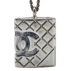 シャネル マトラッセ ココマーク カンボン ペンダントネックレス シルバー メタル レディース CHANEL 【中古】