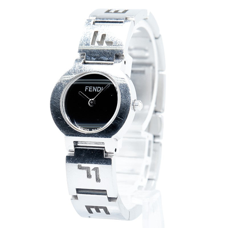 フェンディ 腕時計 3050L クオーツ ブラック文字盤 ステンレススチール レディース FENDI 【中古】