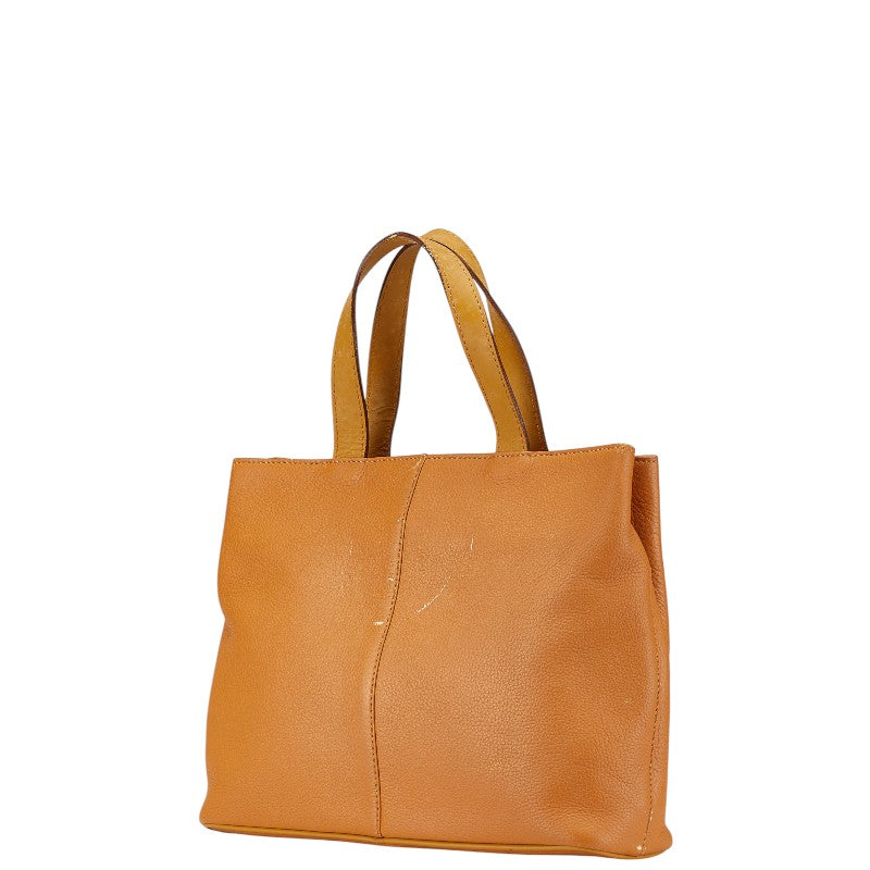 バーバリー ノバチェック シャドーホース ハンドバッグ キャメル ブラウン レザー レディース BURBERRY 【中古】