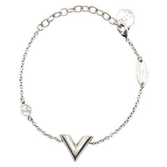 ルイ ヴィトン ブラスレ エセンシャル V ブレスレット M63198 シルバー メタル レディース LOUIS VUITTON 【中古】