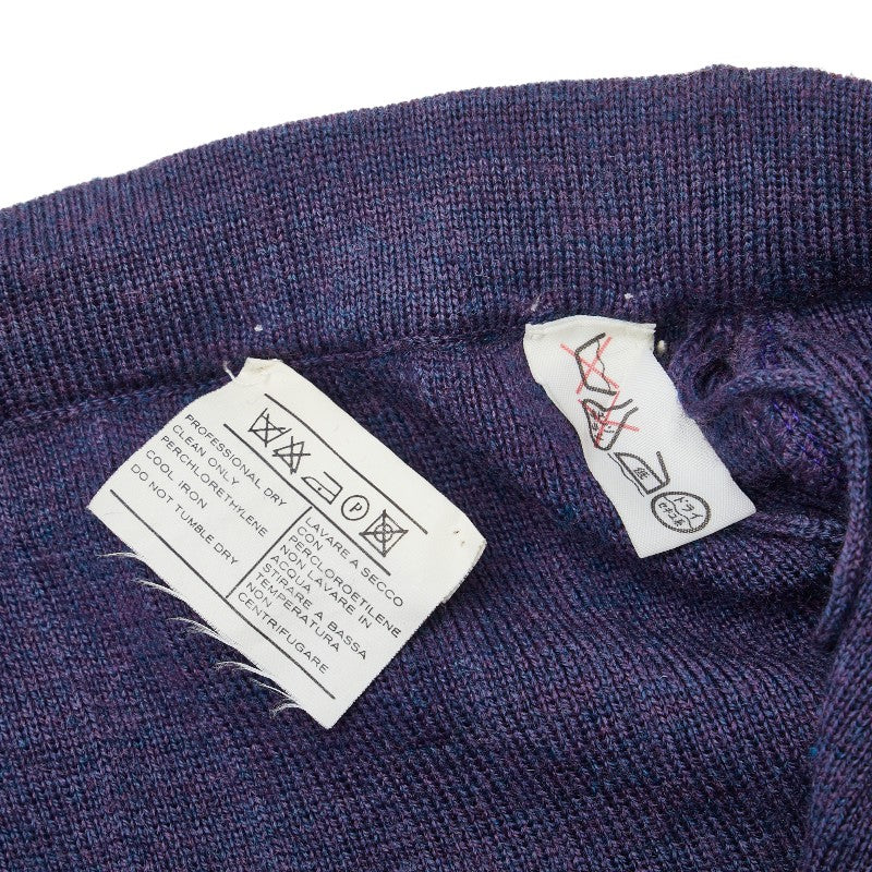 サルヴァトーレフェラガモ ニット カーディガン スカート セットアップ パープル ウール シルク レディース Salvatore Ferragamo 【中古】