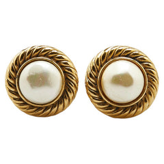 シャネル イヤリング ゴールド メッキ フェイクパール レディース CHANEL 【中古】