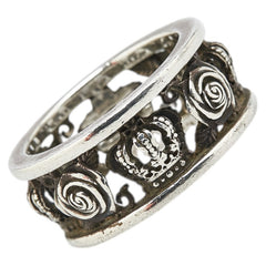 ジャスティンデイビス MY LOVE マイラブ クラウン ローズ リング 指輪 シルバー SV925 シルバー レディース Justin Davis 【中古】