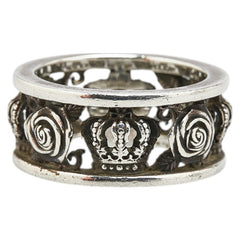 ジャスティンデイビス MY LOVE マイラブ クラウン ローズ リング 指輪 シルバー SV925 シルバー レディース Justin Davis 【中古】