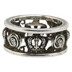 ジャスティンデイビス MY LOVE マイラブ クラウン ローズ リング 指輪 シルバー SV925 シルバー レディース Justin Davis 【中古】