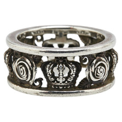 ジャスティンデイビス MY LOVE マイラブ クラウン ローズ リング 指輪 シルバー SV925 シルバー レディース Justin Davis 【中古】