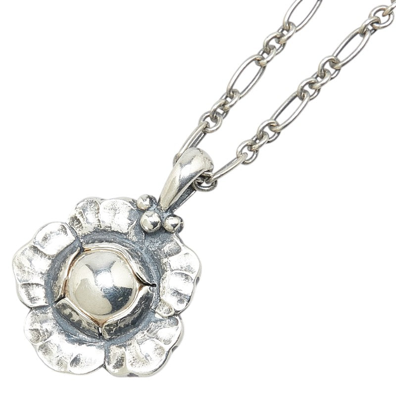 ジョージジェンセン ヘリテージコレクション 2002 フラワー ネックレス シルバー SV925 シルバー レディース Georg Jensen 【中古】